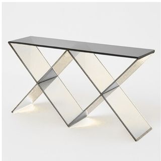 ACRYLIC DOUBLE X CONSOLE TABLE - bynuraybirtane