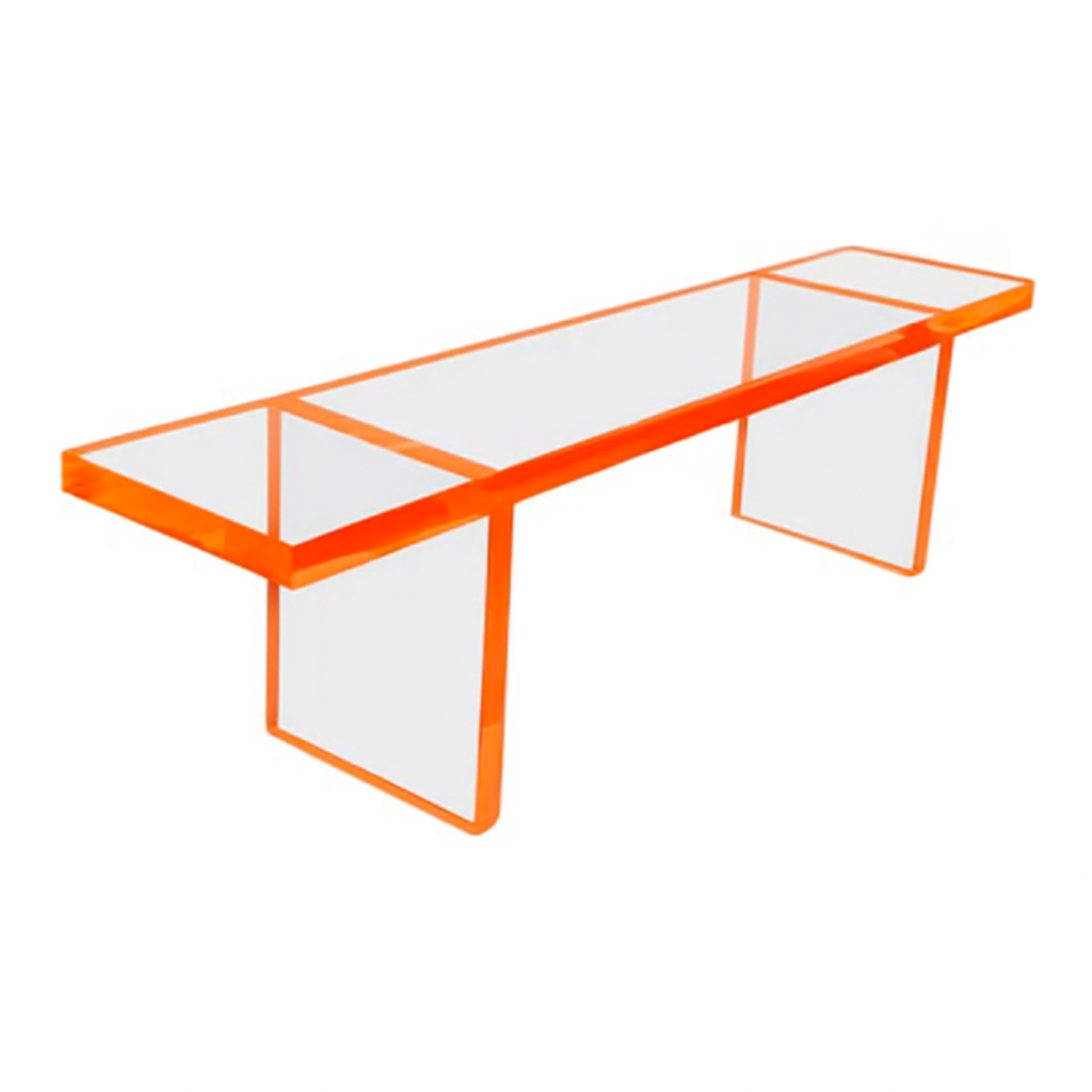 Contemporary look of the Modern Acrylic Console Table in a stylish setting, blending artistry with functionality in a chic space.