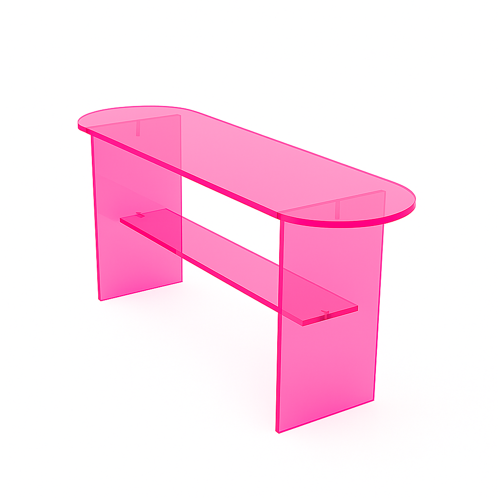 acrylic console table