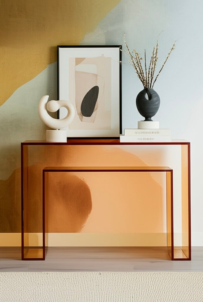acrylic console table