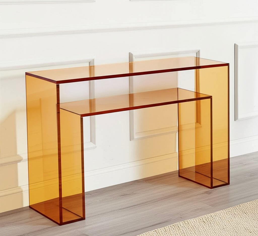 acrylic console table