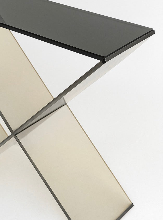 ACRYLIC DOUBLE X CONSOLE TABLE - bynuraybirtane
