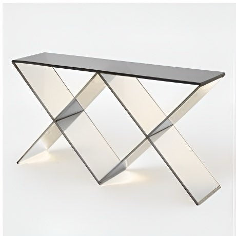 ACRYLIC DOUBLE X CONSOLE TABLE - bynuraybirtane