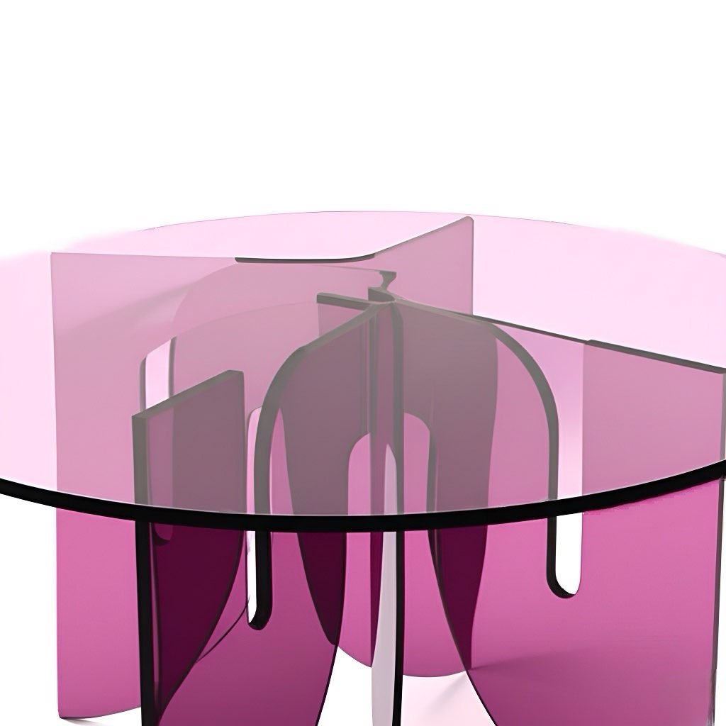 WAVE LUCITE TABLE ( TRANSPARENT VIOLET) - bynuraybirtane