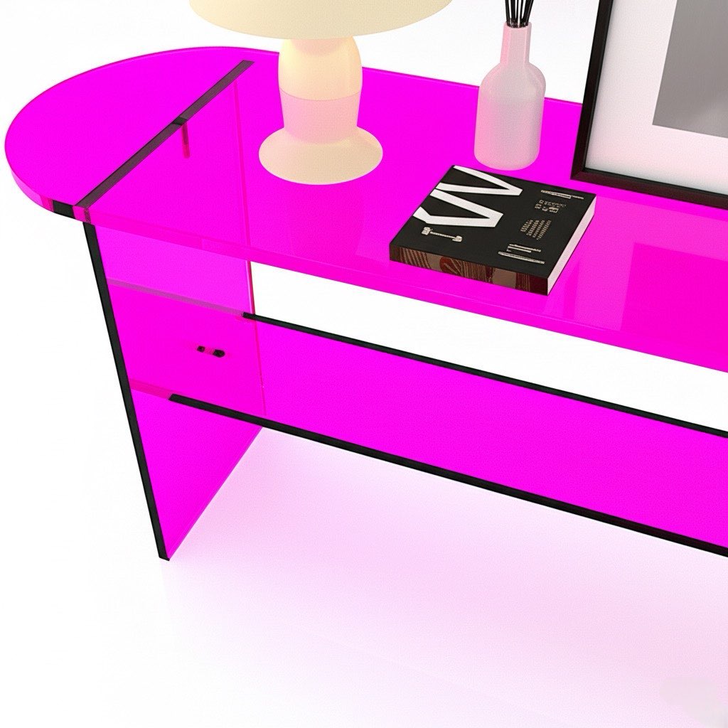 acrylic console table