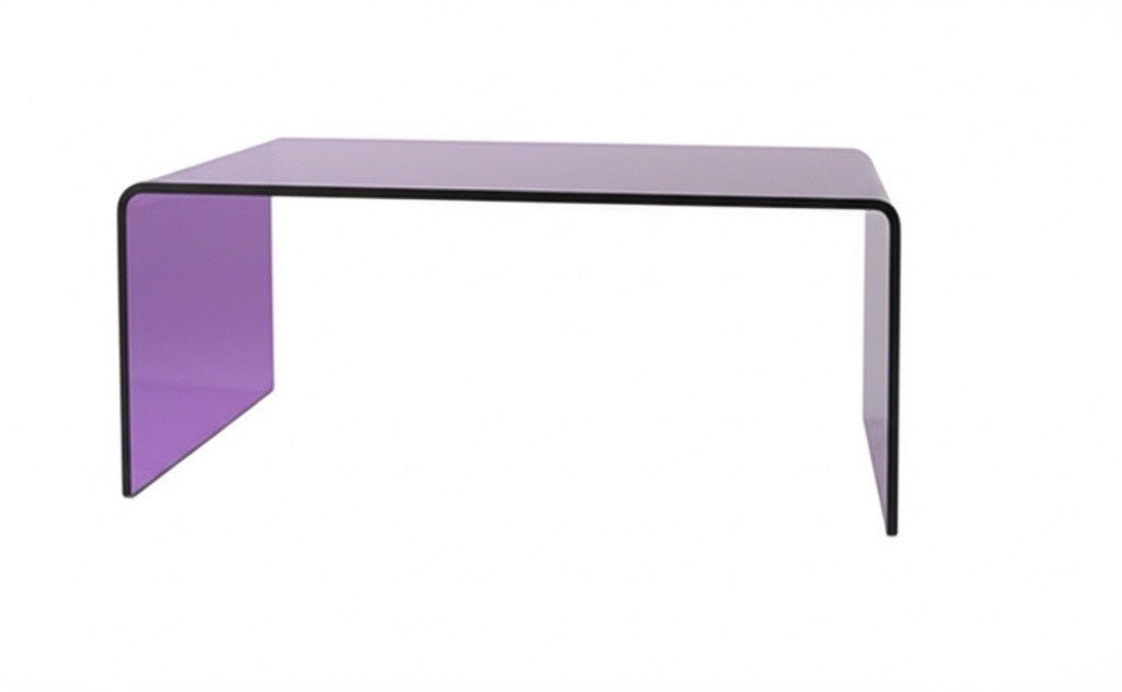 Waterfall Lucite Coffee Table displayed in a chic living room setting, combining style and functionality.