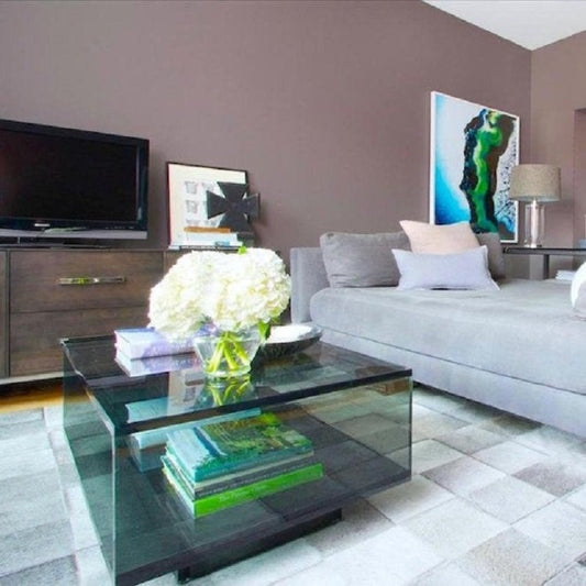 TRANSPARENT BLACK LUCITE COFFEE TABLE - bynuraybirtane