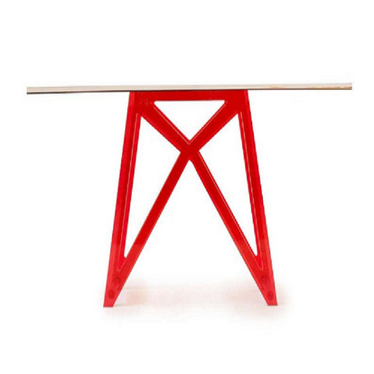 CROSSED LEG COLORED LUCİTE CONSOLE TABLE - bynuraybirtane