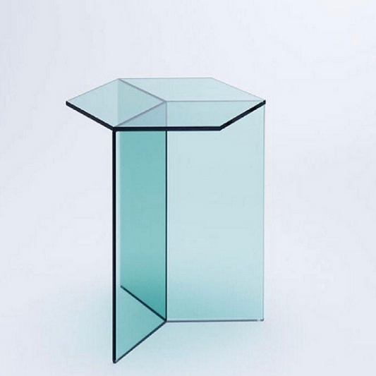 HEXAGON LUCITE SIDE TABLE - bynuraybirtane