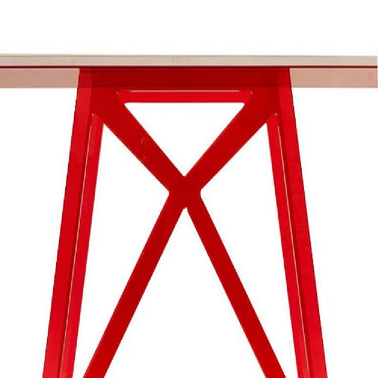CROSSED LEG COLORED LUCİTE CONSOLE TABLE - bynuraybirtane