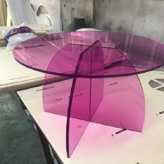 COLORFUL CIRCULAR ACRYLIC COFFEE TABLE - bynuraybirtane