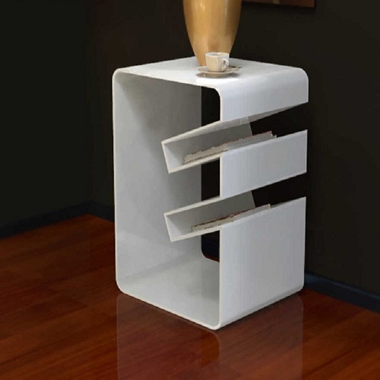 CLEAR LUCITE MAGAZINE COFFEE TABLE - bynuraybirtane