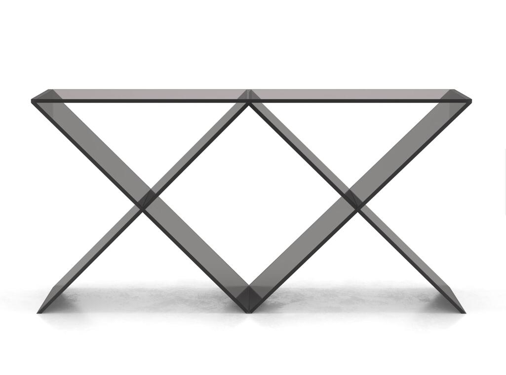 Modern Transparent Black Acrylic Console - bynuraybirtane