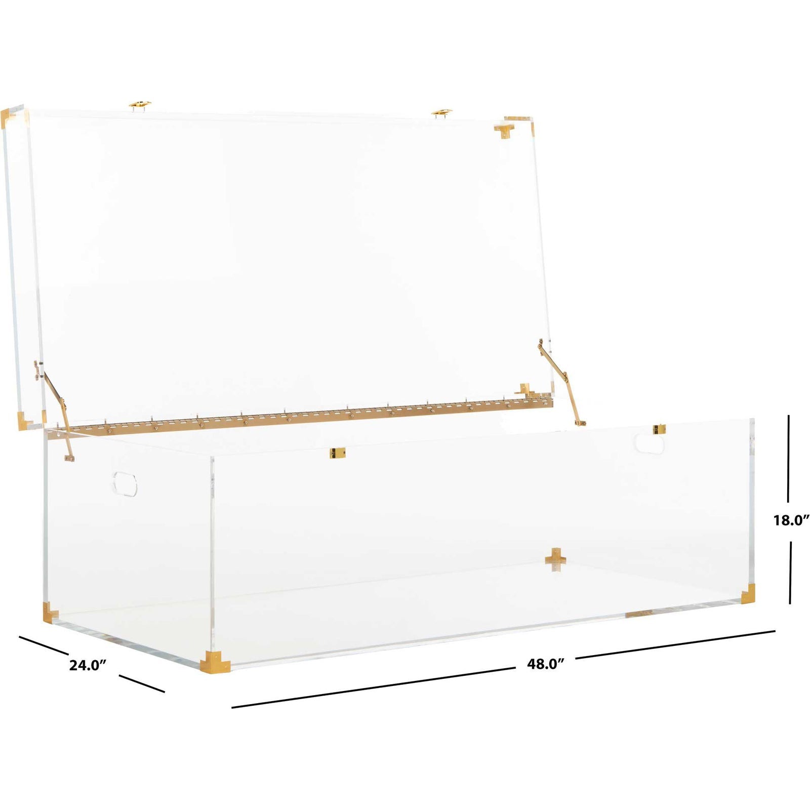 ACRYLIC TRANSPARENT TRUNK STYLE COFFEE TABLE