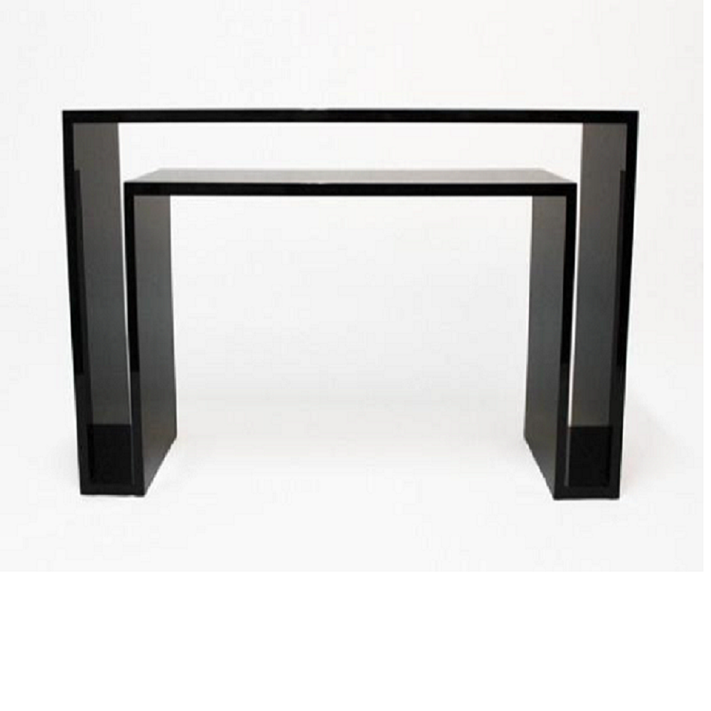 DOUBLE DESK LUCITE CONSOLE TABLE - bynuraybirtane