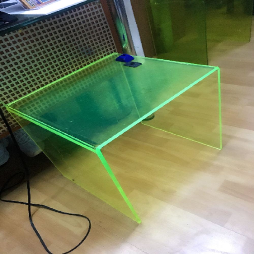 NEON GREEN,ORANGE ACRYLIC COFFEE TABLE - bynuraybirtane