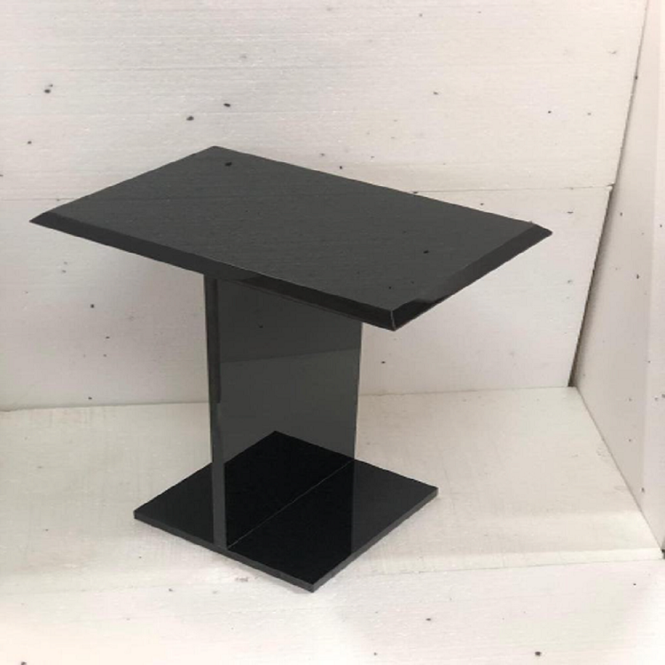 BLACK LUCITE I-BEAM COFFEE TABLE - bynuraybirtane