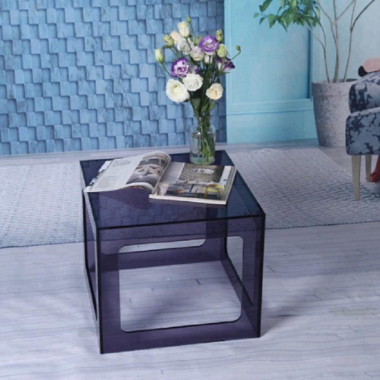 VIOLET LUCITE COFFEE TABLE - bynuraybirtane