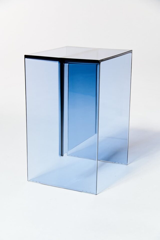 Orange Amber Color Acrylic Side Table - bynuraybirtane