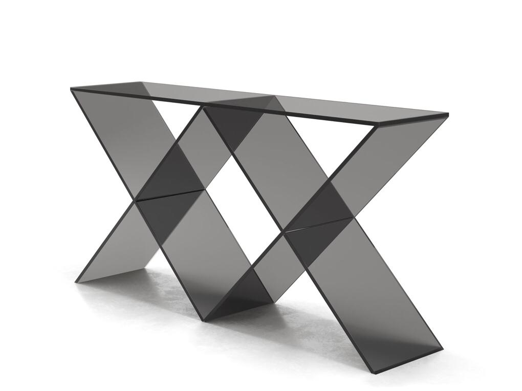 Modern Transparent Black Acrylic Console - bynuraybirtane