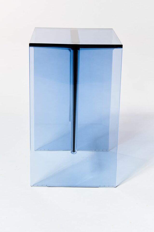 Orange Amber Color Acrylic Side Table - bynuraybirtane
