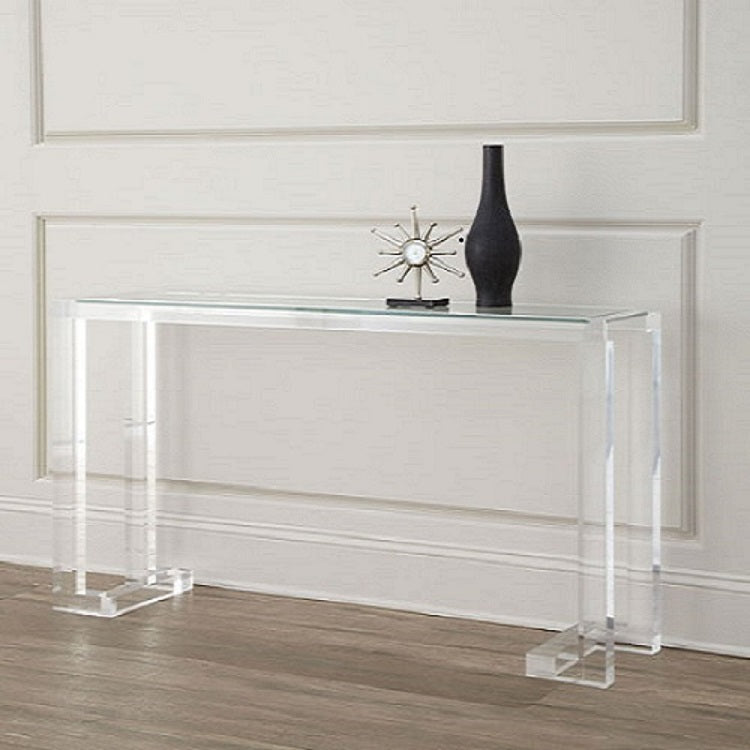 HANDCRAFTED LUCITE CONSOLE TABLE - bynuraybirtane