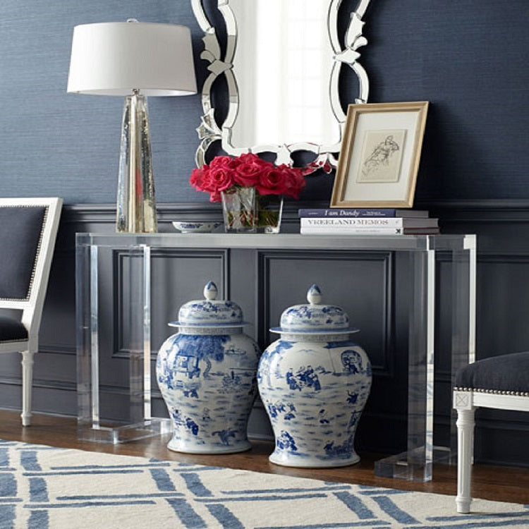 HANDCRAFTED LUCITE CONSOLE TABLE - bynuraybirtane