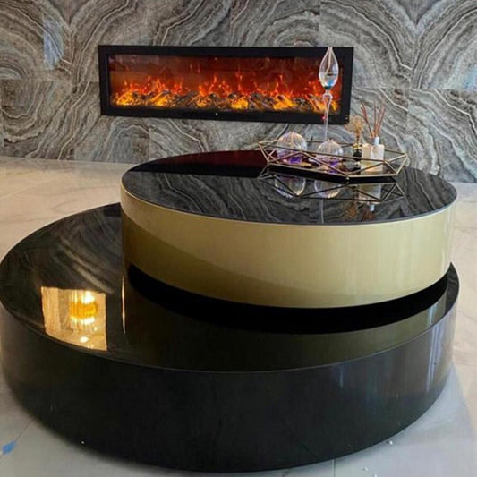 MIRRORED COFFEE TABLE WITH ROTATING 360° TOP - bynuraybirtane