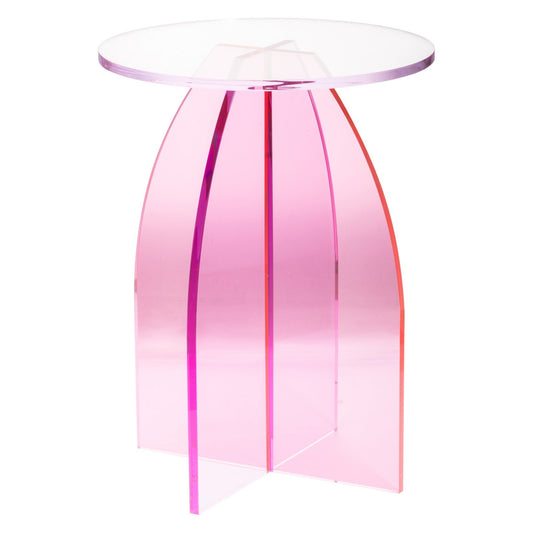 Acrylic Pink Side Table - bynuraybirtane