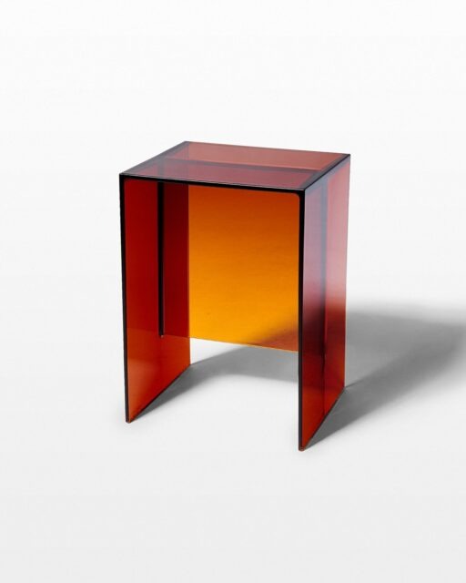Orange Amber Color Acrylic Side Table