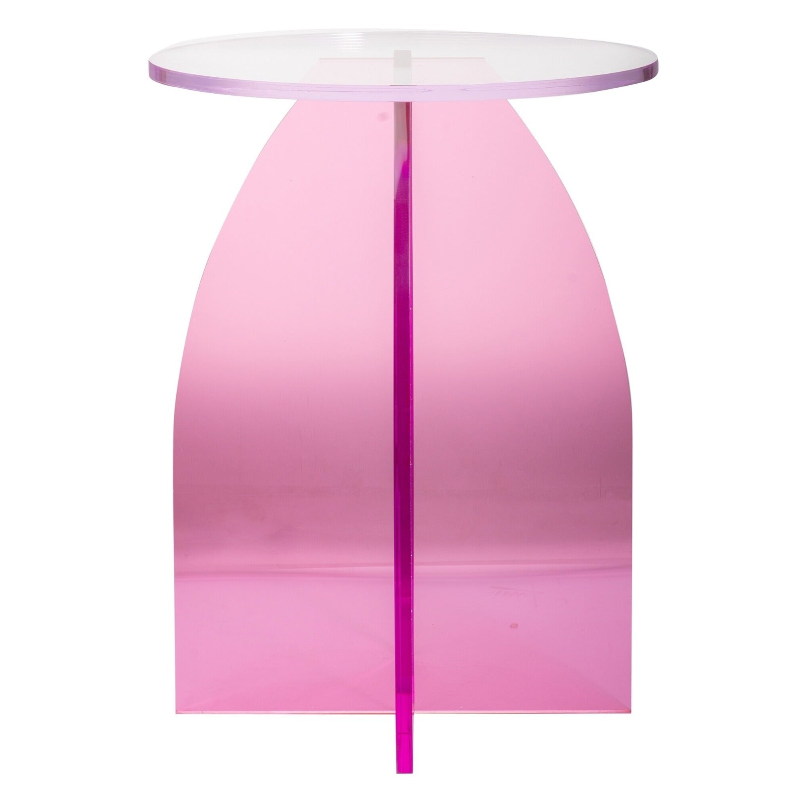 Acrylic Pink Side Table