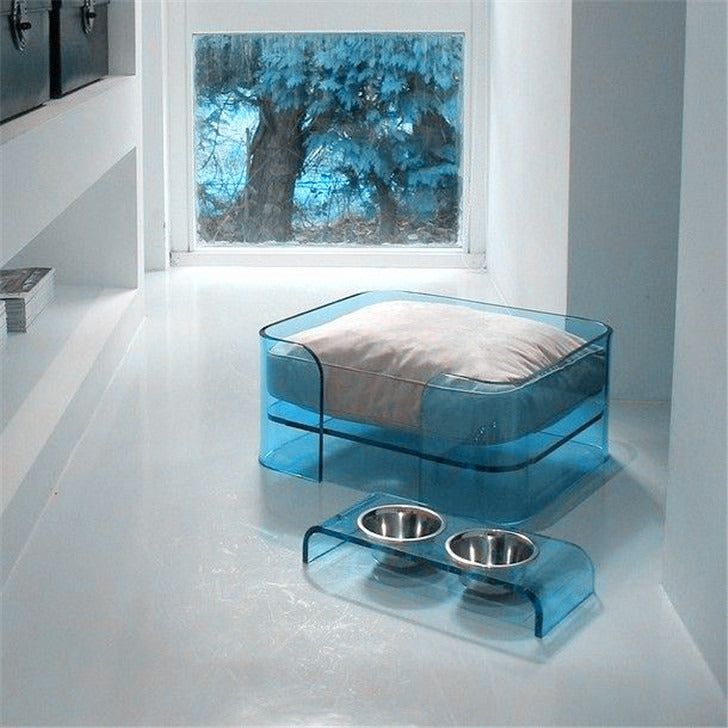 ACRYLİC BLUE TRANSPARENT PET BED 10 MM THICK ACRYLIC