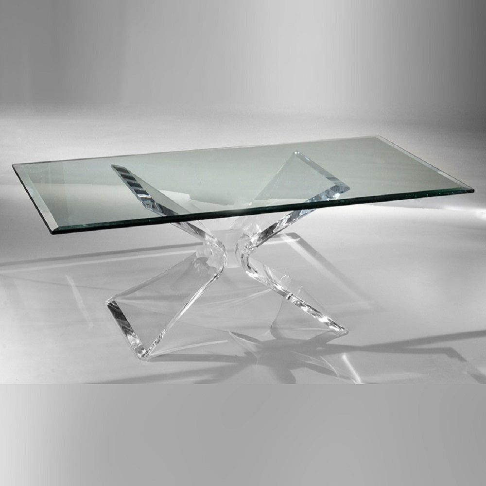 BUTTERFLY LEG LUCITE TABLE