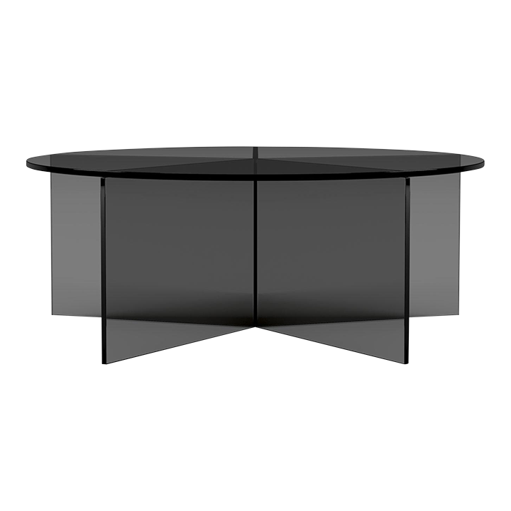 Black Acrylic Contemporary Round Coffee Table