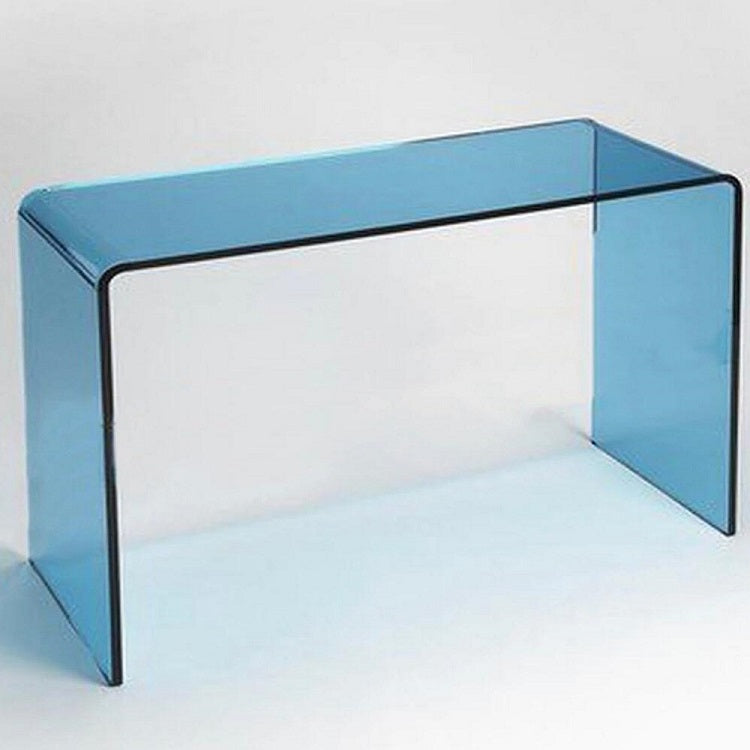 BLUE LUCITE CONSOLE TABLE