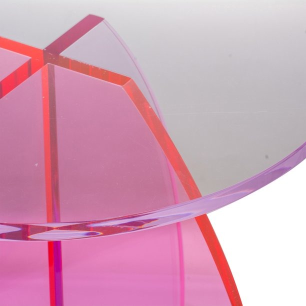 Acrylic Pink Side Table