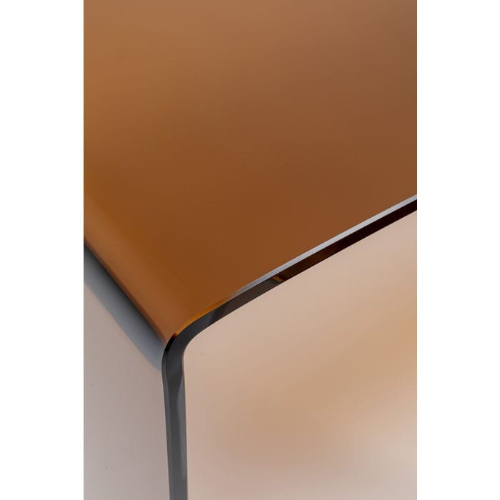 Amber Color Acrylic Coffee Table Set (1 Coffee Table 2 Side Table) - bynuraybirtane