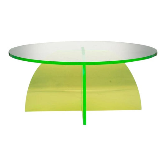 GREEN LONGO CIRCULAR ACRYLIC COFFEE TABLE - bynuraybirtane