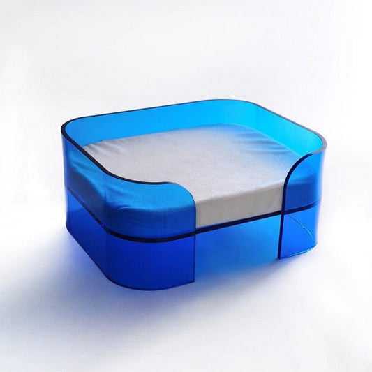 ACRYLİC BLUE TRANSPARENT PET BED 10 MM THICK ACRYLIC - bynuraybirtane