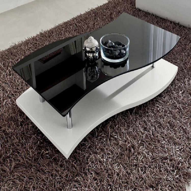 WAVY LUCITE COFFEE TABLE
