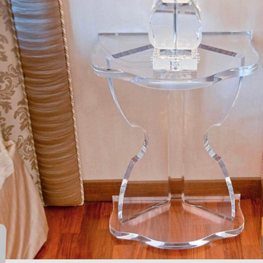 LUCITE BUTTERFLY BEDSIDE TABLE - bynuraybirtane