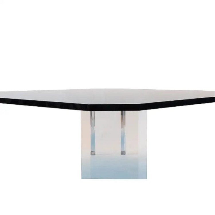 OCTAGONAL LUCITE TABLE