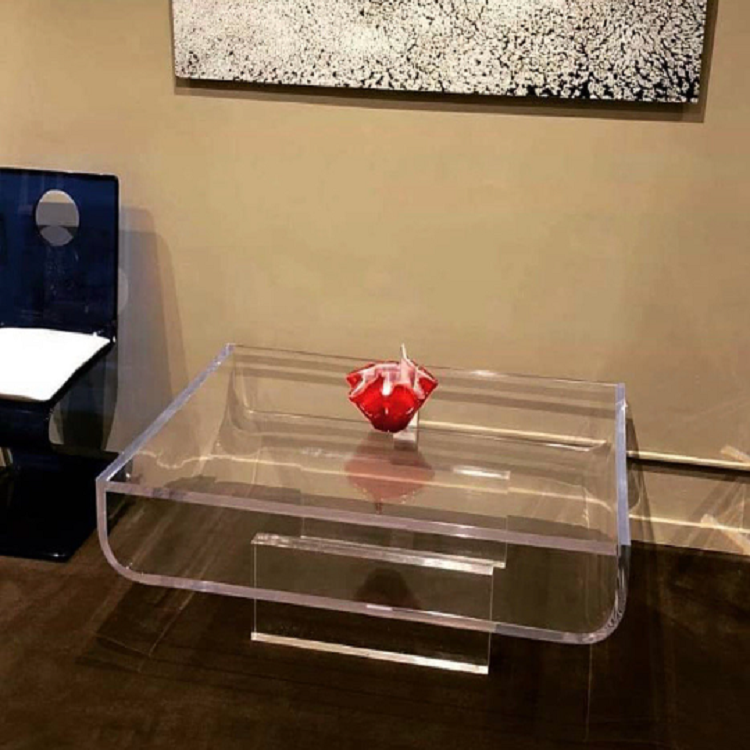 CLEAR LUCITE BOX COFFEE TABLE - bynuraybirtane