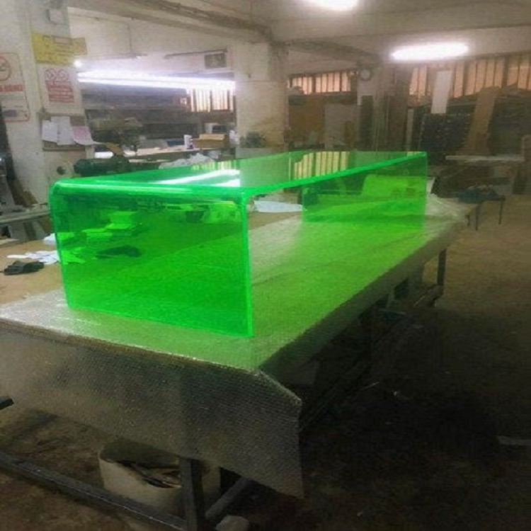 CUSTOM COLORS LUCITE COFFEE TABLE