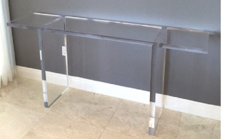 PINK ACRYLIC CONSOLE TABLE - bynuraybirtane