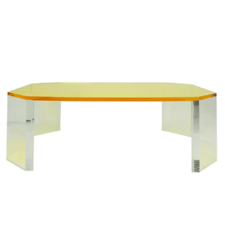 OCTAGONAL LUCITE TABLE
