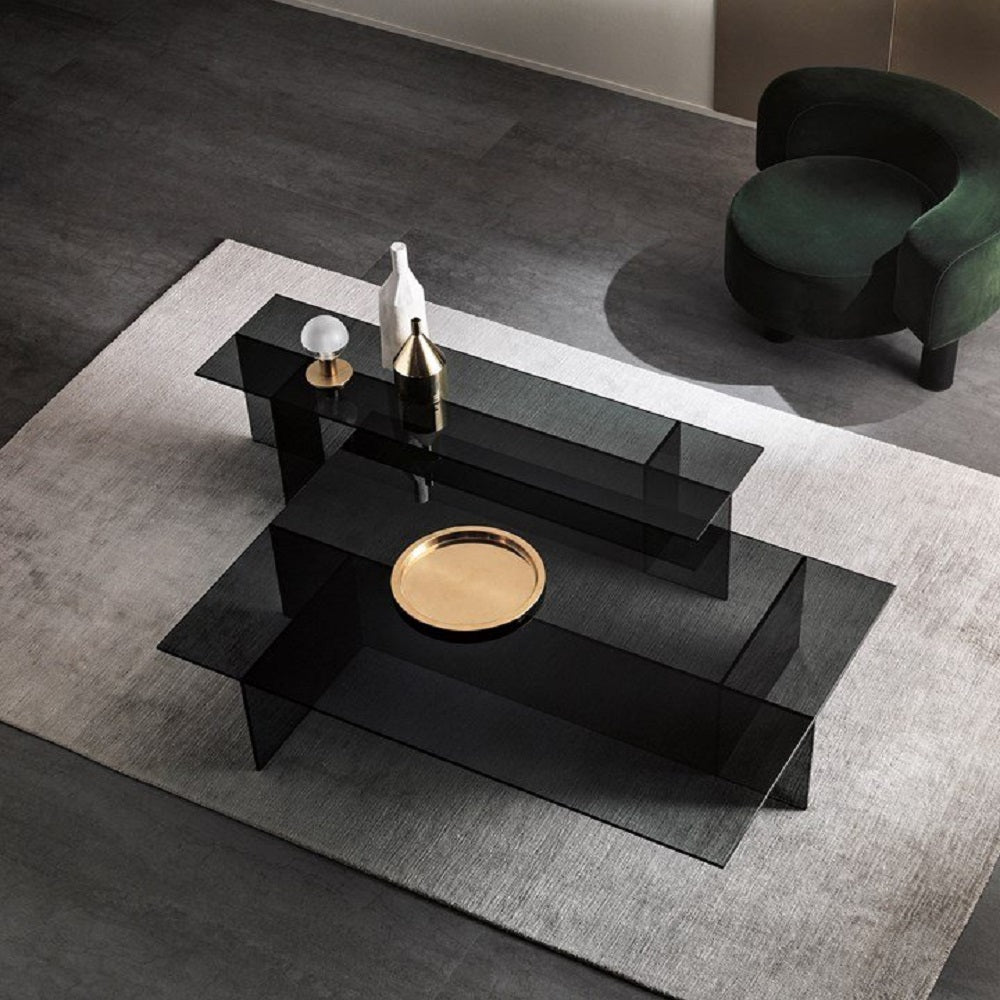 SET OF LUCİTE BENCH AND COFFE TABLE